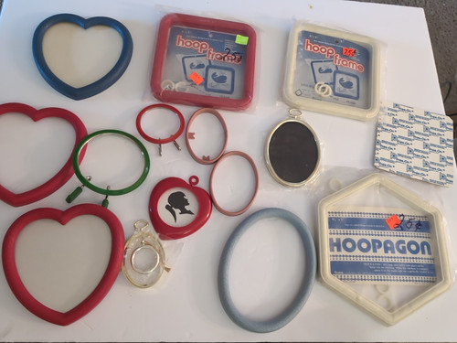 Lot misc hoop frames some - hoop, frames-